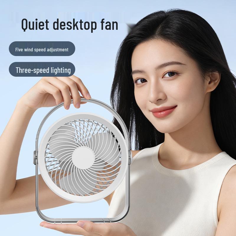 Compact Electric Desktop and Wall-Mounted Fan for Dorms and Home 