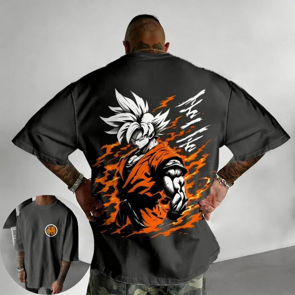 2026 Fashion New Summer Dragon Ball 40th Anniversary Cool Wukong Print 3D Flower Fashion Quick Drying Tshirt Street Wear Y2k