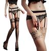 Camellia one-piece garter stockings, ultra-thin shiny lace sexy over-the-knee socks, nightclub party hot girl aurora long stockings