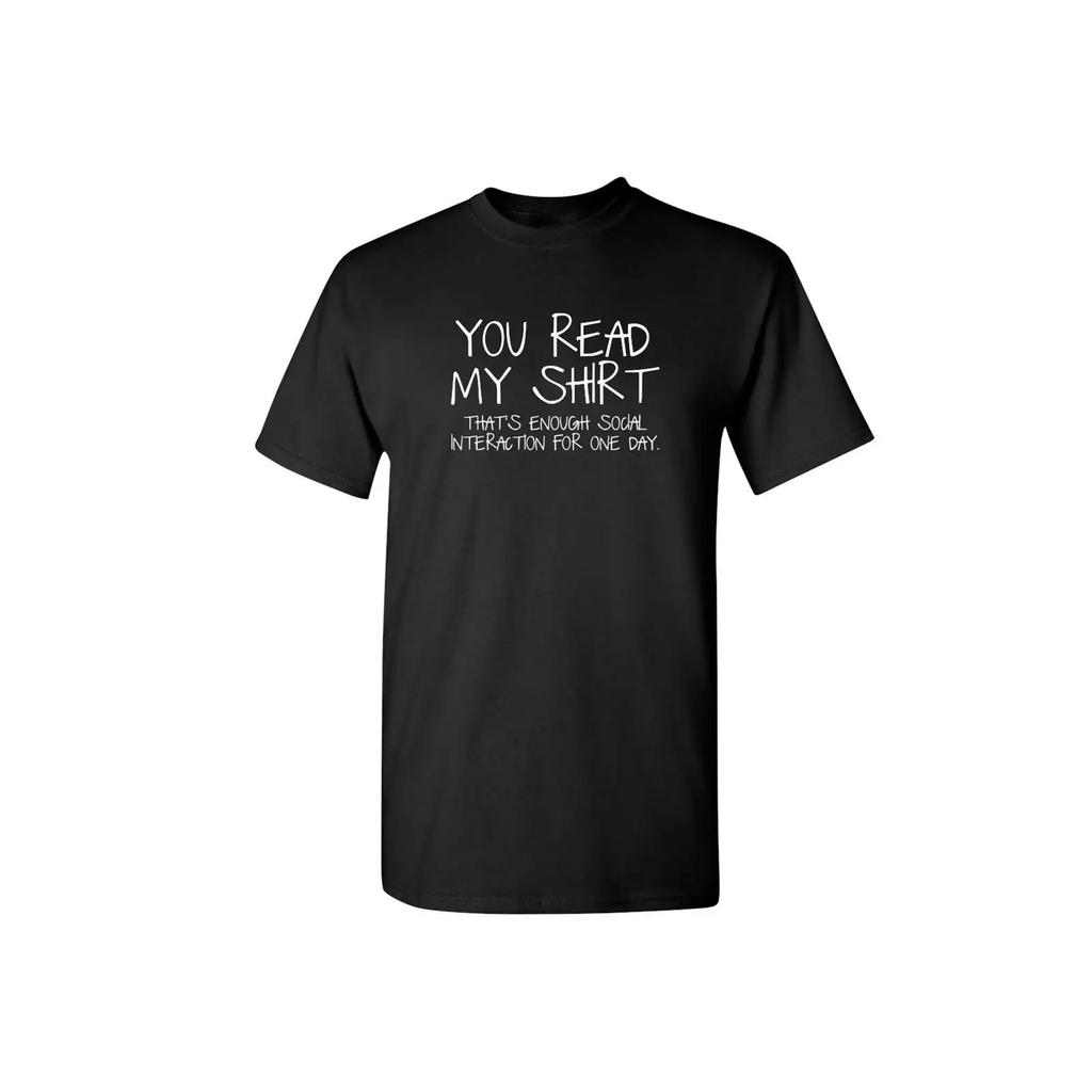 Funny T Shirt You Read My Introvert Humor vintage Washed Comfortable graphic Unisex Stretched Stylish Casual fashion Breathable