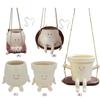 Hanging Hammock Planter Resin Cute Plant Succulent Pots Creative Hanging Swing Chair Planter for Indoor Outdoor Plant