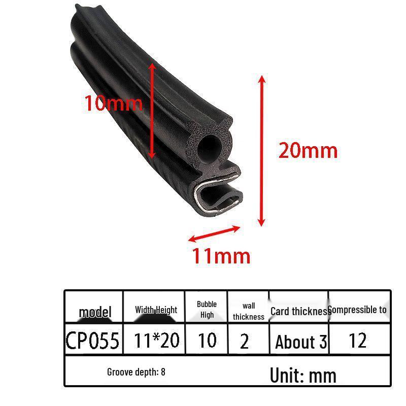 Customizable EPDM U-Shaped Rubber Sealing Strip for Electrical Cabinets and Car Doors