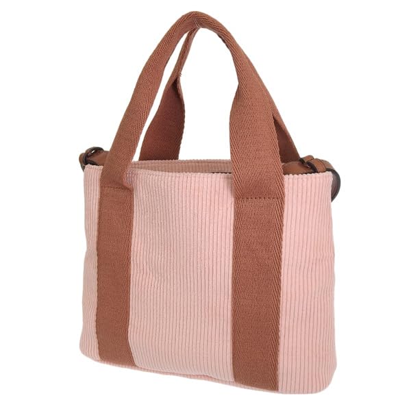 Chloe Shoulder Tote C20274 Chloe Adult Size Women's Bag, 2-Way Bag, Handbag, Corduroy, Pink, 454, Kids, [Used]