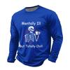Men's Halloween Long Sleeve Crewneck Casual T-Shirt