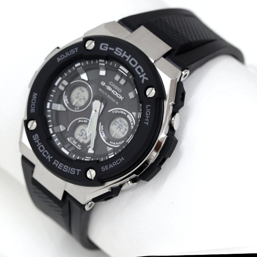 CASIO Solar Quartz Movement G-SHOCK G-Steel GST-W300-1AJF Men's Watch, Radio-Controlled Powered