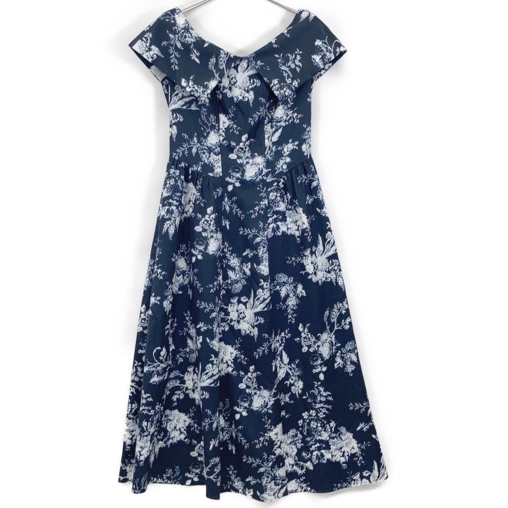 Her Lip To Navy Secret Garden Midi Dress Dress M NavyUsed