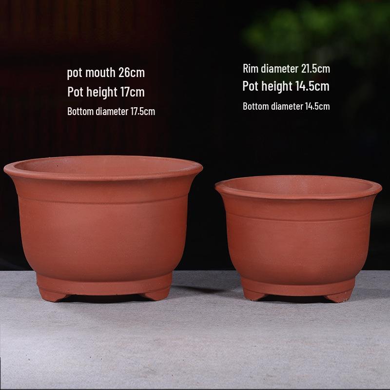 Extra Large Purple Clay Tall Flower Pot 2025 - Cylindrical Ceramic Design