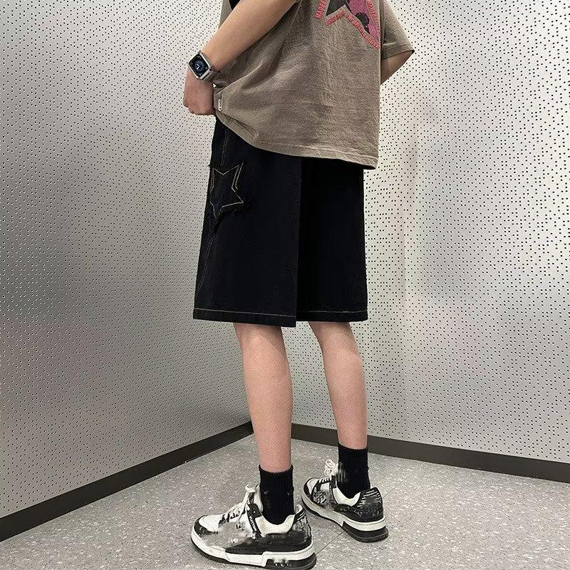 Spodenki Cargo męskie dżinsy w stylu retro letni styl podstawowy prosty i wszechstronny gorący sprzedawanie wysokiej talii codzienna moda uliczna eleganckie szorty