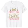 Birthday Princess T-shirt DAD MOM Uncle Aunt Family Gathering Tops Girls Birthday Party Tshirt Short Sleeve Black White Tee