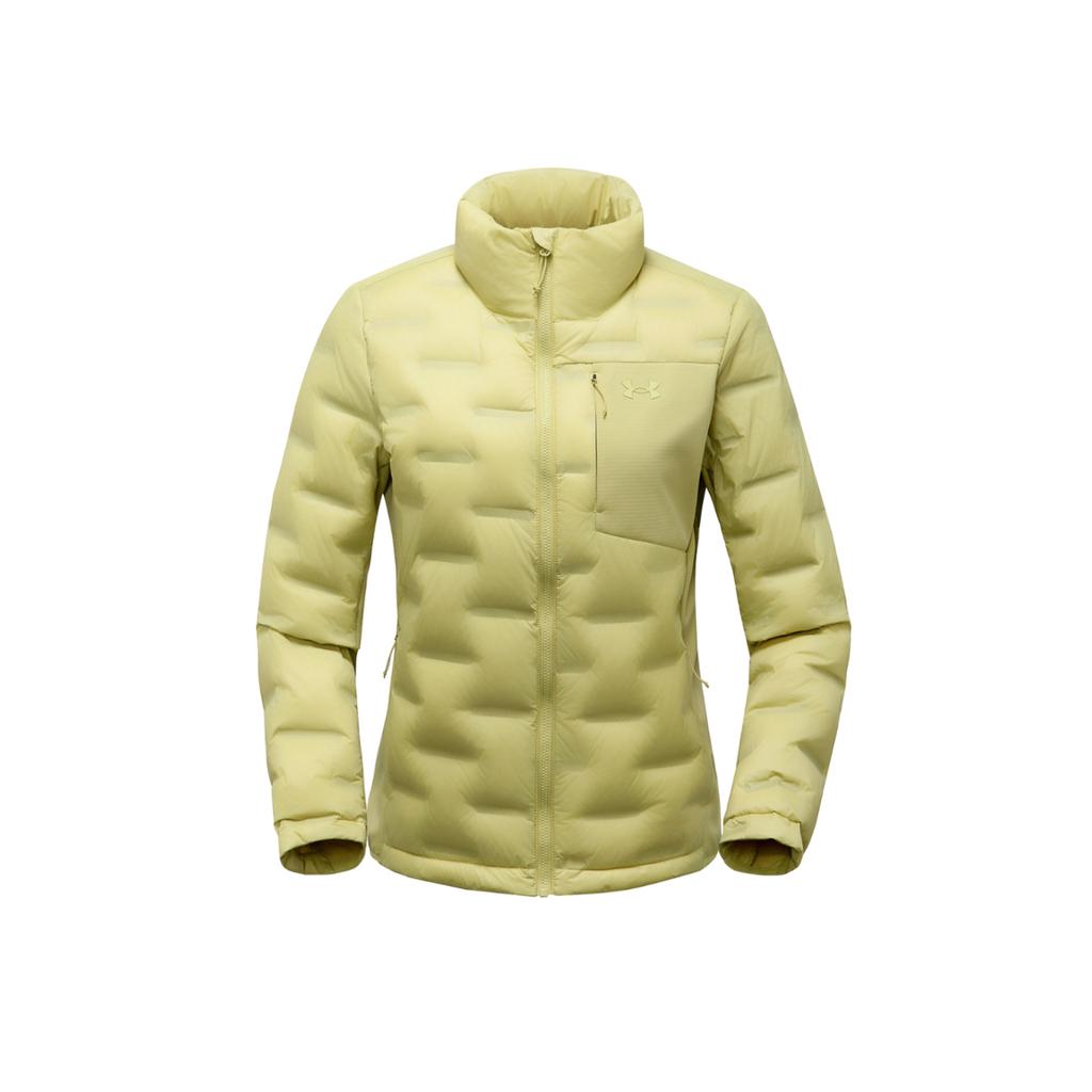 Under Armour Urban Outdoor Hiking Walking Series Breathable Windproof Warm Stand Collar Down Jacket Women outerwear Light-Army-Green 14322136D-0047