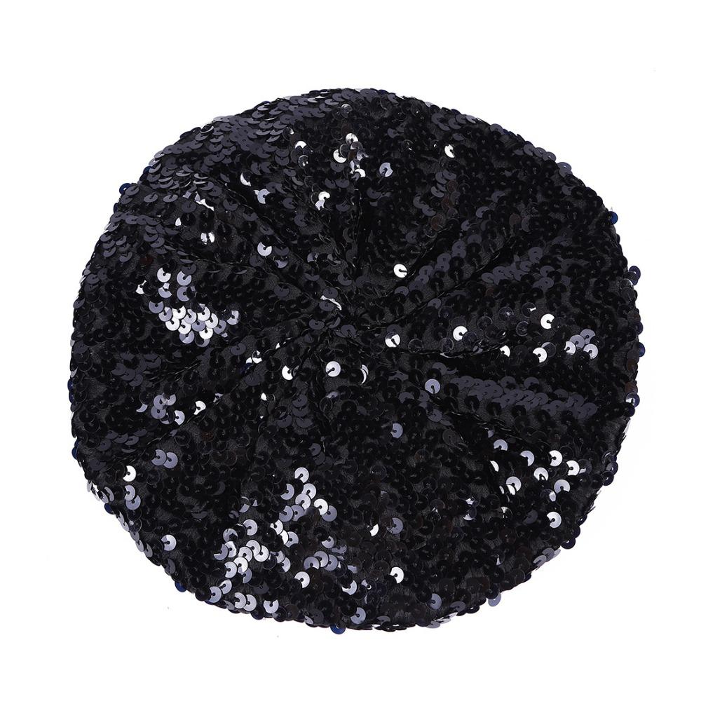 Octagonal Shape Glitter Sequin Beret Thin Fashion Beret INS Niche Design Newsboy Cap  Night Club
