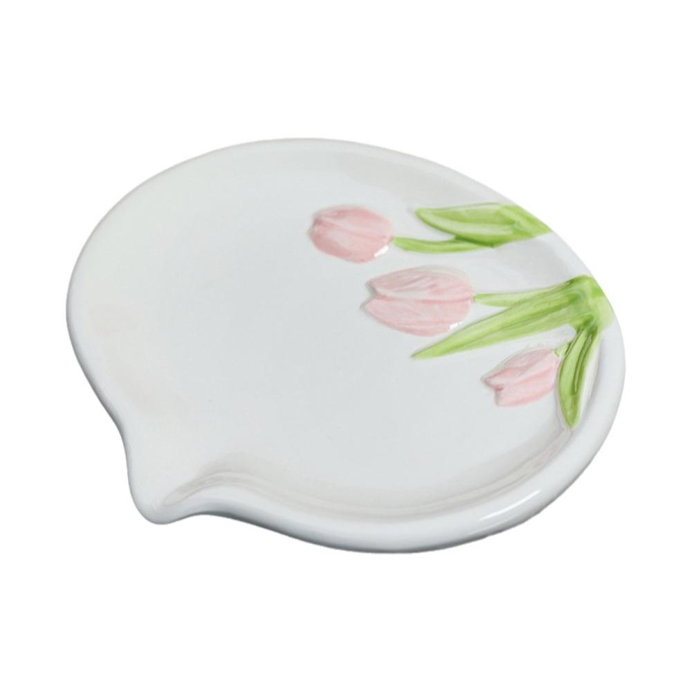 

Non Perforated Flower Soap Holder Delicate Soap Storage Tray Elegant Sink Storage Rack Toilet Style 2