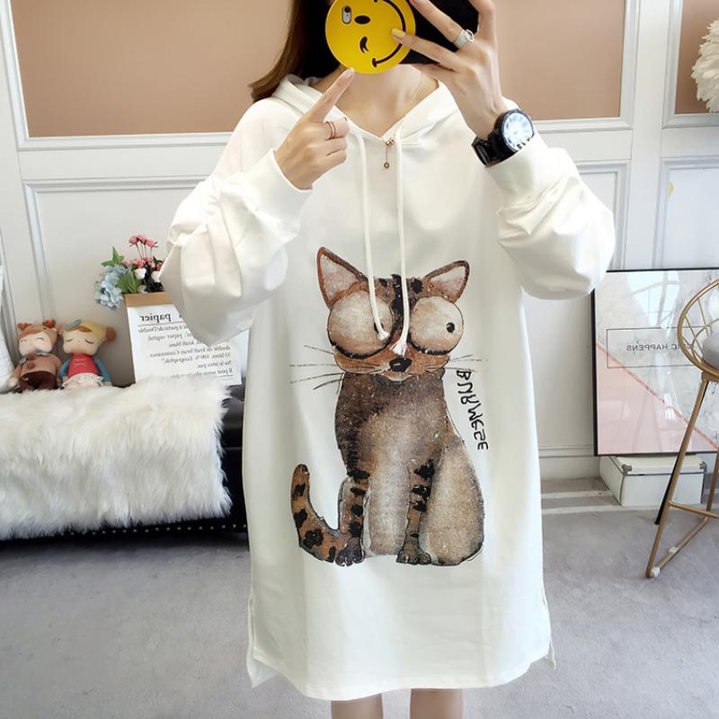 Maternity clothing long sleeves spring and autumn loose maternity clothing medium and long large size sweater thin top set