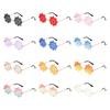 Fashion Colorful Snowflake Rimless Sunglasses for Girls Seaside Party Girls Taking Photo Christmas Camping Decors