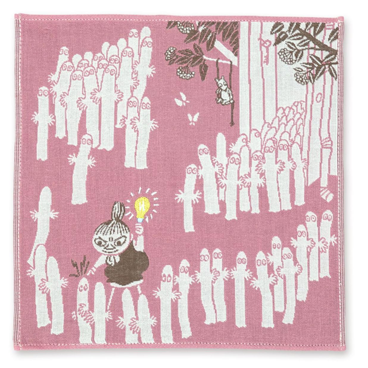 

JIKAN STYLE MOOMIN Triple Gauze Light 25 x 25 05851 Handkerchief, Bulb, Pink, Approx. cm,