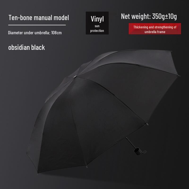 Customized Men's 10-Rib Automatic Sun & Rain Triple Folding Umbrella