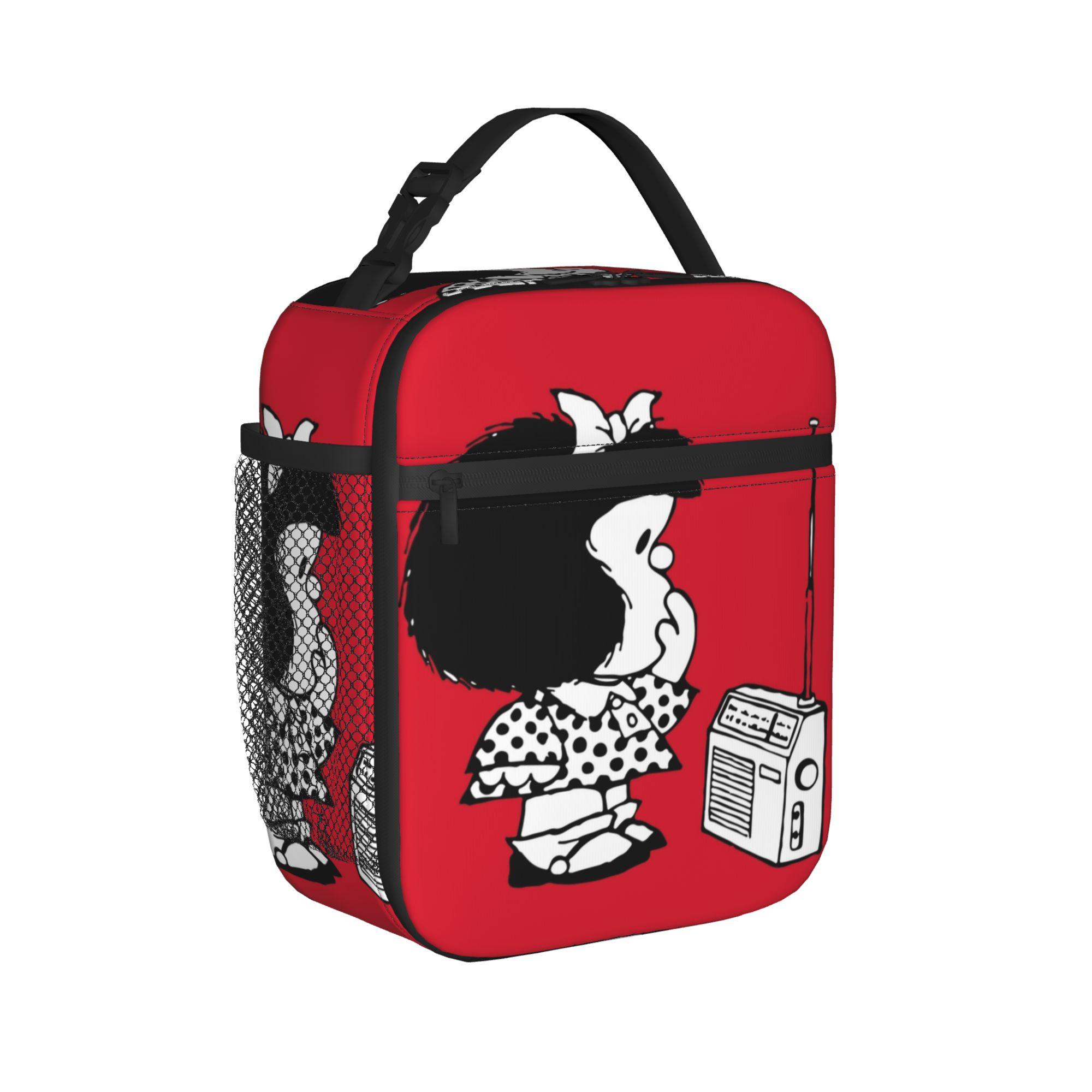 Mafaldas Insulated Lunch Bag Large  Meal Container Cooler Bag Tote Lunch Box Work  Picnic Food Handbags One Size