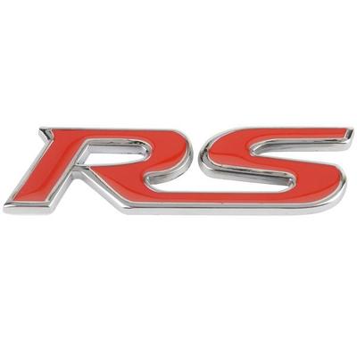Universal Black Car Auto Side Metal RS Logo Emblem Badge Sticker Decal