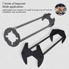 Multi-function Sink Repair Wrench Kitchen Repair Plumbing Tool Practical Flume Sink Wrench Four-claw Hexagon Wrench Set