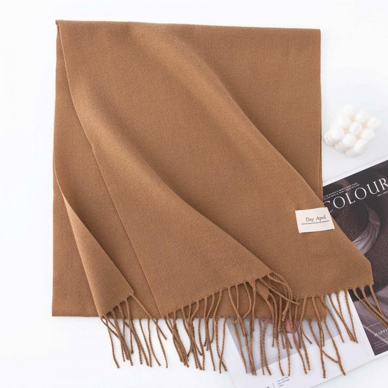 Winter Cashmere Scarf Shawl 2in1 Men Women Solid Color Warm Fashion Versatile High-end
