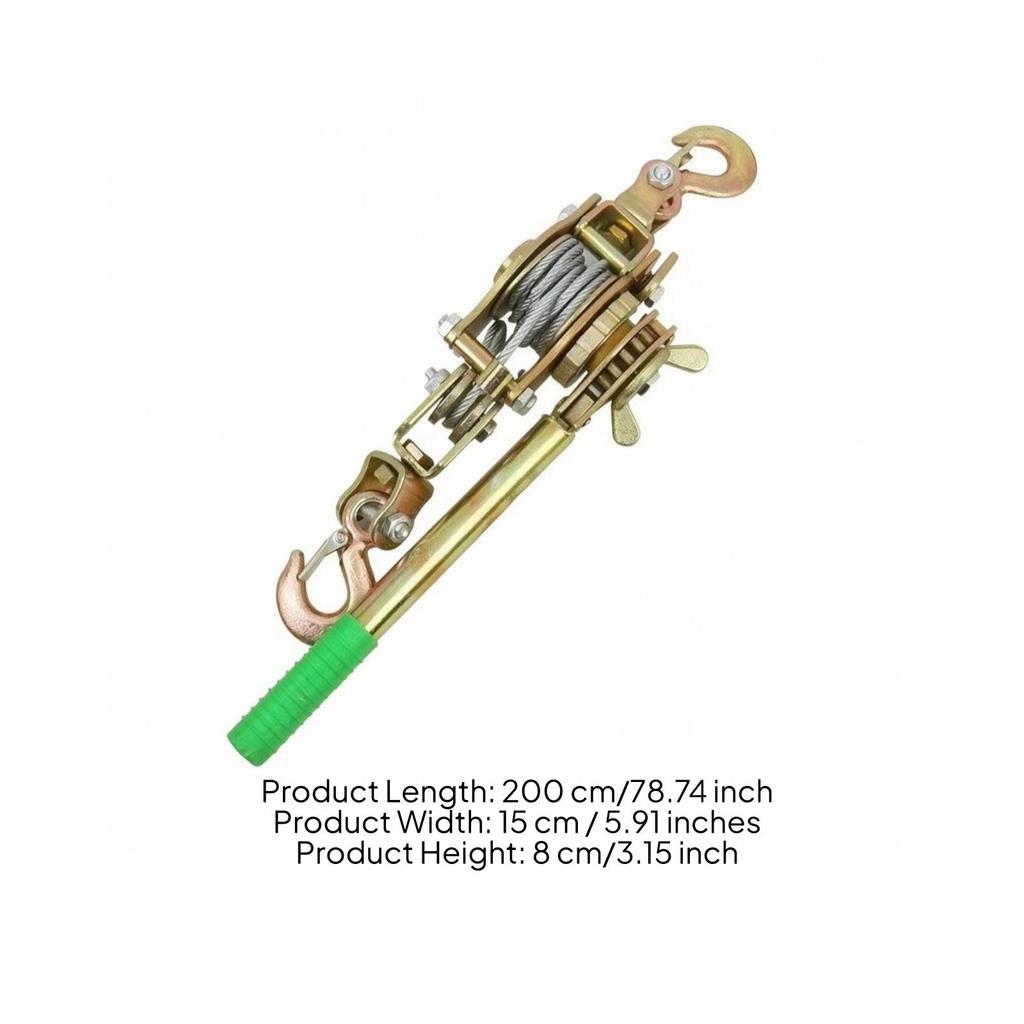 Manual Double-Hook Wire-Rope Tensioner Easy to Operate Come Along Winch Portable