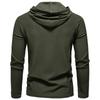 Men's Half-Zip Hooded Sweatshirt Casual Pullover for Men Autumn Winter Warm Textured Long Sleeve Hoodie Multi-Color Male Fashion Tops