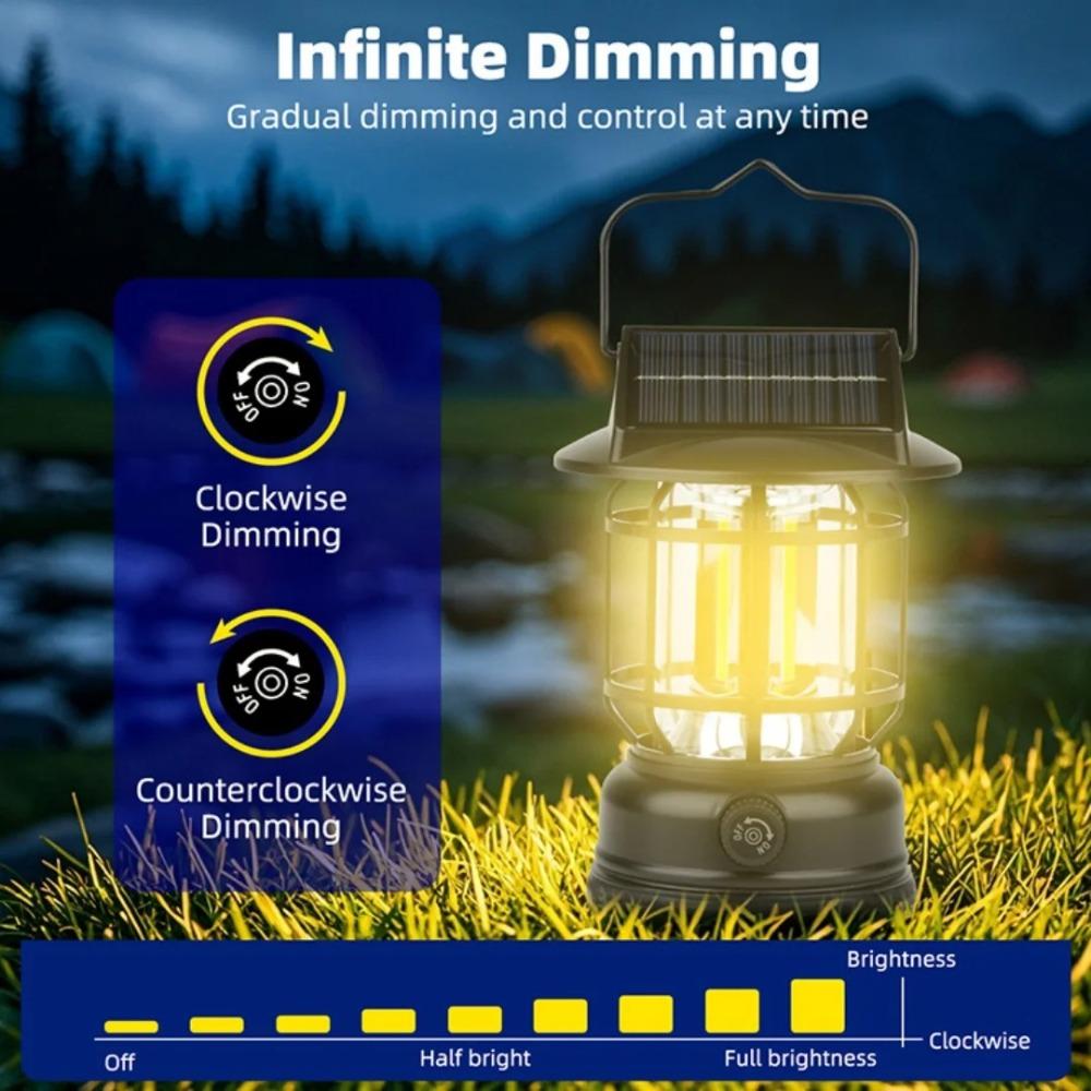 with Handle Solar Camping Lantern Waterproof Solar Horse Light Camping Light  Household Outdoor