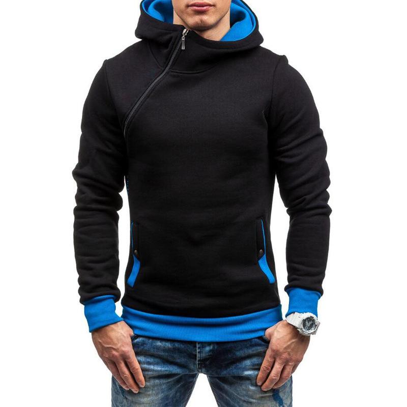 Arrival Design Sportkleding Heren Sweatshirt Mannelijk Zijrits Capuchon Hoodies Bedrukte Pullover Hoody XXXL blauw