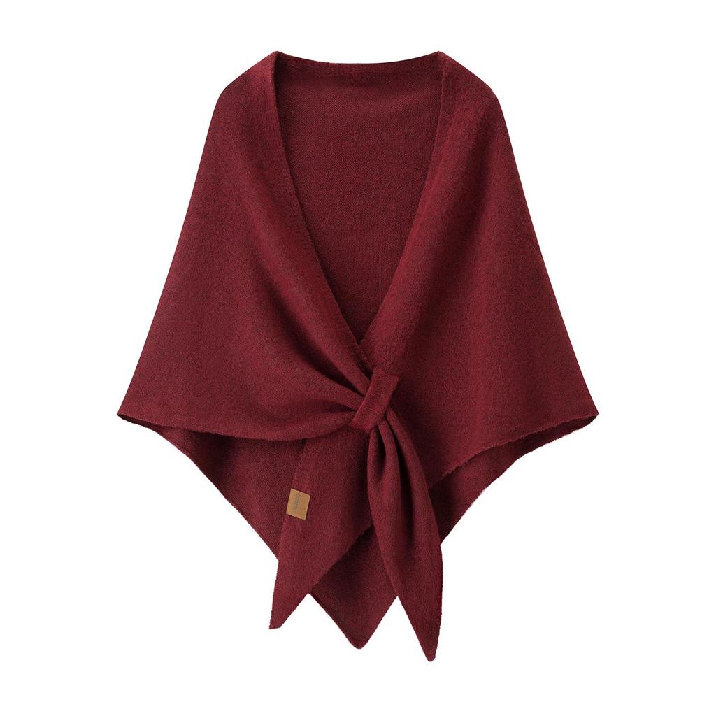 Premium Australian Wool and Cashmere Solid Color Women's Triangle Shawl-Scarf