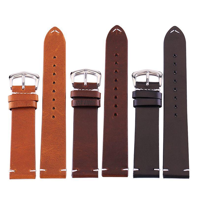 Vintage Genuine Leather Watch Strap - Top Layer Cowhide Quick Release Universal Watch Strap for Panerai SmartWatch Strap 18mm 19mm 20mm 21mm 22mm