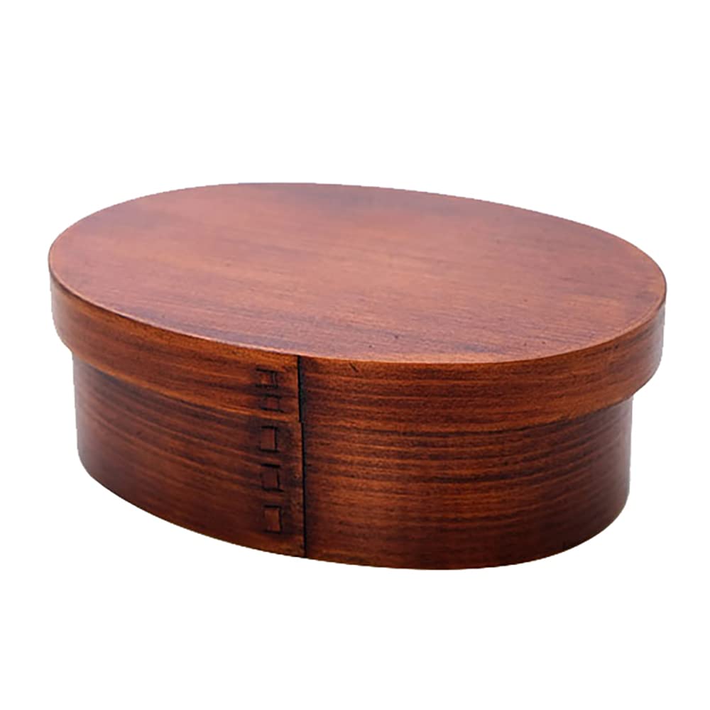 

Miyoshi Lacquerware Shop Magewappa Bento Tall 1 Suitable for Women and Wood Box, Oval, Tier, 700ml, Lacquered, Men,