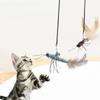 1Pc Cat Tease Cat Stick Insect Cat Self-hi Antistuffing Steel Wire Replacement Head Antistuffing Toy Butterfly Dragonfly