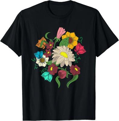 Fiori Fioriture Floreale Vintage Botanica Fiore Selvatico Botanico Regalo T-Shirt Unisex