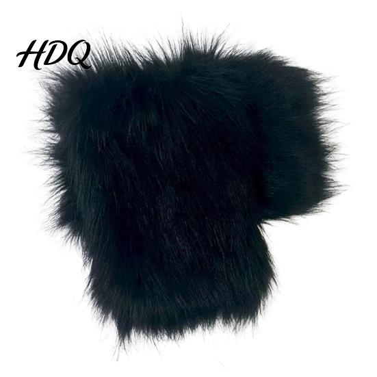 Stylish Plush Cuff Sleeves 1 Pair Faux Fur Wrist Cuffs for Women Fluffy Fox Arm Elegant Winter Accessories Warmers with Satin Lining Warm