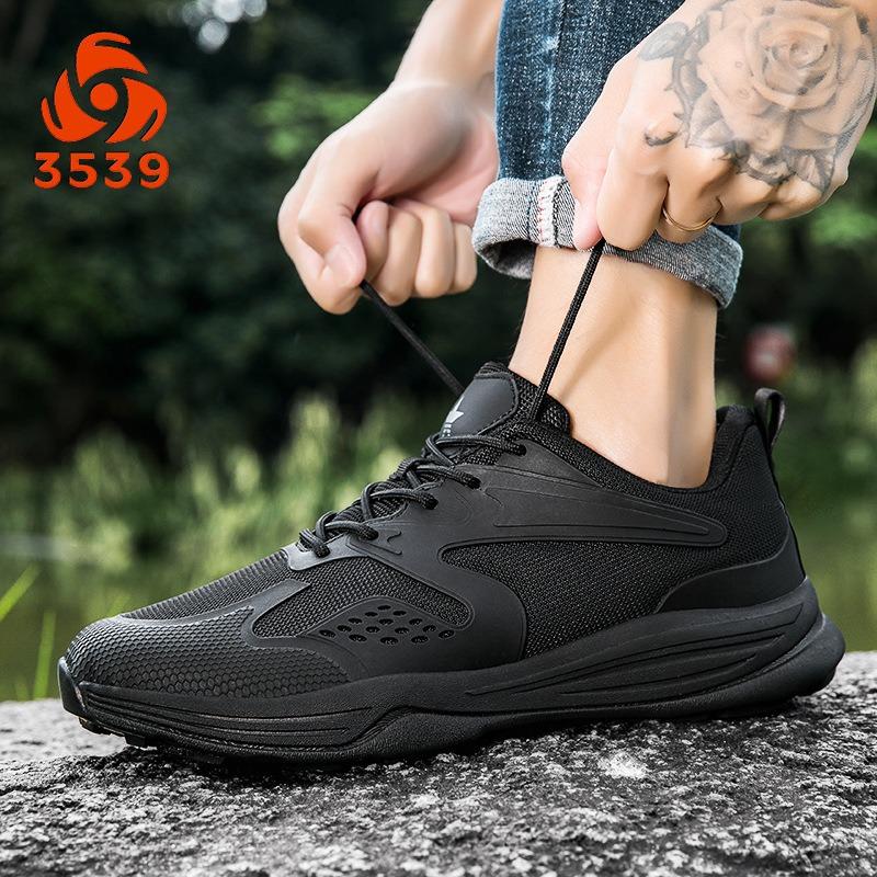 Summer mesh training shoes men's lightweight duty shoes outdoor physical training shoes ultra-light sports casual running men's shoes