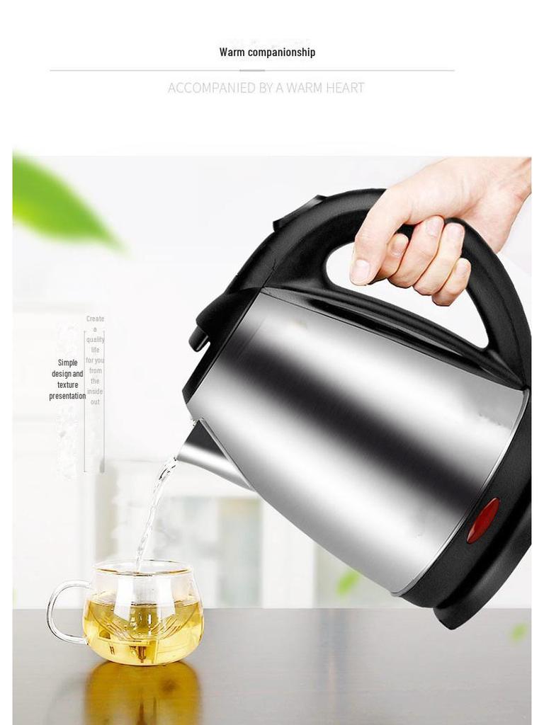 304 Stainless Steel Electric Kettle with Auto Shut-Off, British and European Standard