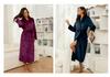 Übergröße Flanell Revers Pyjama Morgenmantel Set für Paare - Warme Herbst/Winter Europäische Amerikanische Hauskleidung