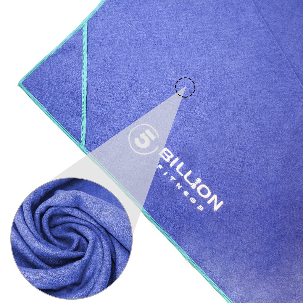 5BILLION Yoga Fiber Hot Yoga Super Includes Free Carry Bag Towel, Non-Slip Ultra-Fine - 18361cm Towel, Absorbent, Washable, Quick-Drying - (Blue)