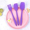 3Pcs Scraper Set One-piece Butter Cream Silicone Spatula Oil Brush High-temperature Resistant Baking Set Tool Kit