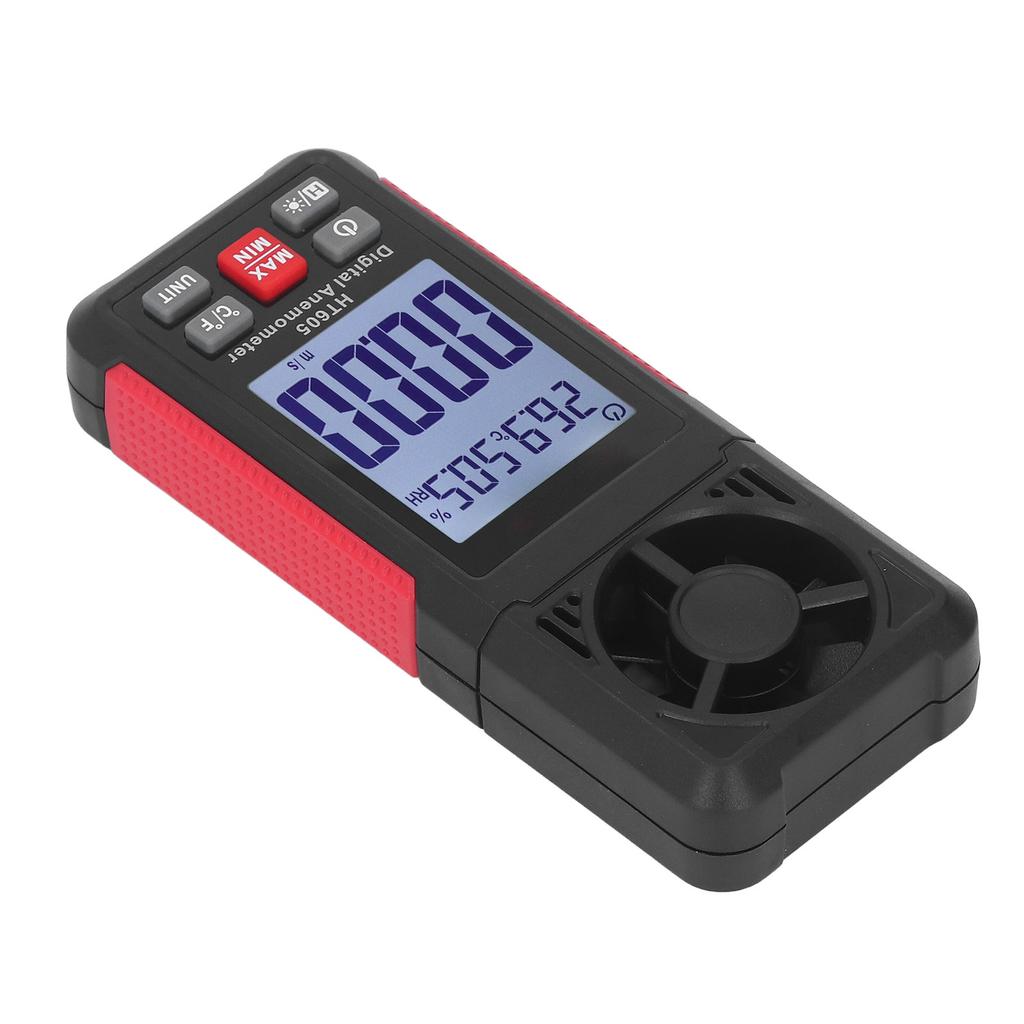 Digital Anemometer 5 Blades Small Resistance Fast Accurate Measurement Air Flow Wind Speed Tester with Backlit