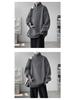 Men's Plus Size Casual Loose Knit Half-Zip High-Neck Pullover Sweater for Autumn and Winter