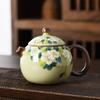 Ru kiln yellow exquisite teapot cover bowl single pot high-end tea brewer household ceramic teapot tea set Xishi pot series