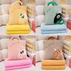Car Seat Pillow With Plush Cover And Foldable Blanket For Car And Home Use