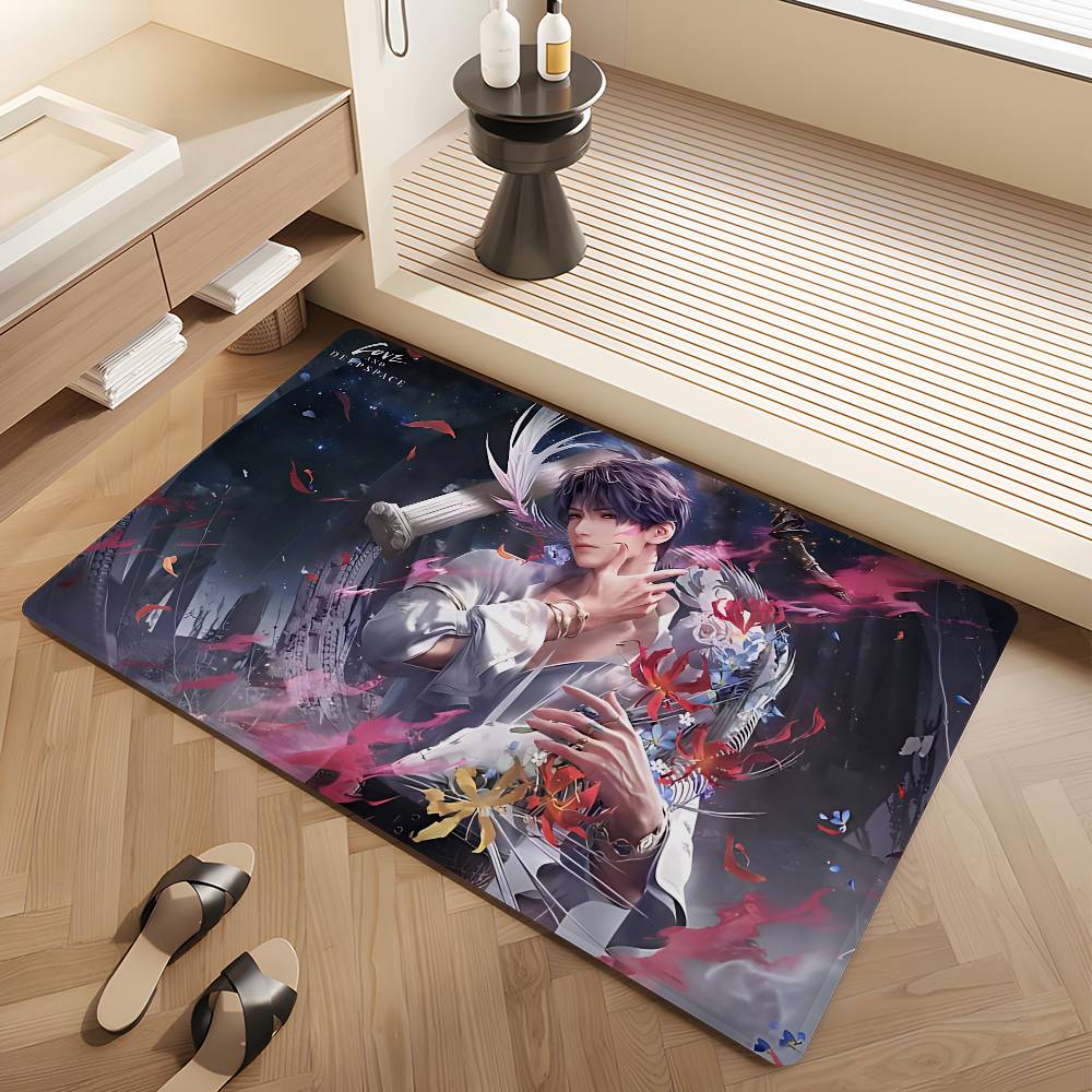 Game LOVE AND D-DEEPSPACE Room Mats Anti-slip Absorb Water Long Strip Cushion Bedroon Mat Welcome Doormat
