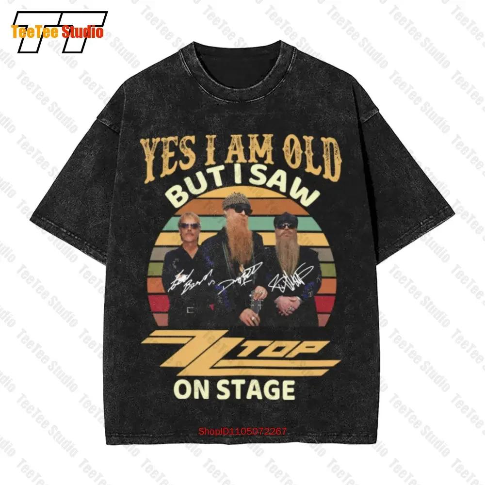 Yes I Am Old But I Saw Zz Top On Stage Vintage Oversized TShirt ZKSN S