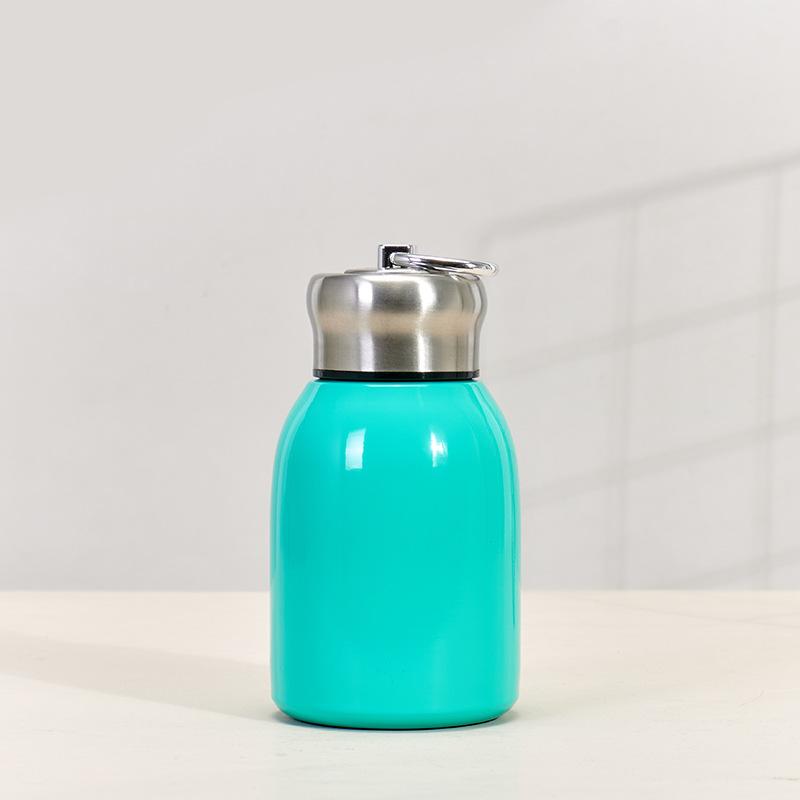 1Pc 300ML Fashion Mini Coffee Vacuum Flasks Lovely Stainless Steel Thermos Portable Travel Water Bottle With Lid Cups