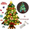 98cm Felt Christmas Tree DIY Christmas Decoration Home Navidad New Year Merry Christmas Ornaments Santa Claus Xmas Gift Kids