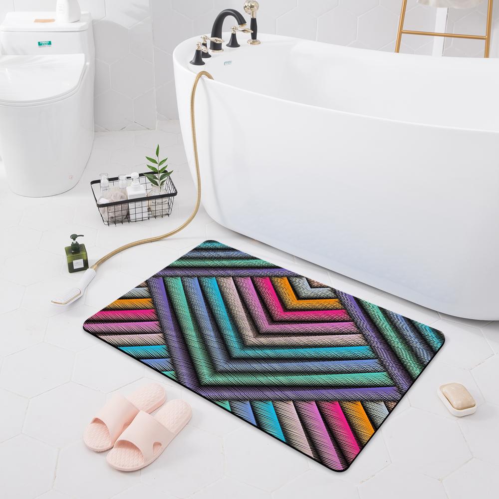 Bathroom Anti-slip Absorbent Mat Entrance Door Mat Bathroom Shower Rug Bedroom Floor Kitchen Rug