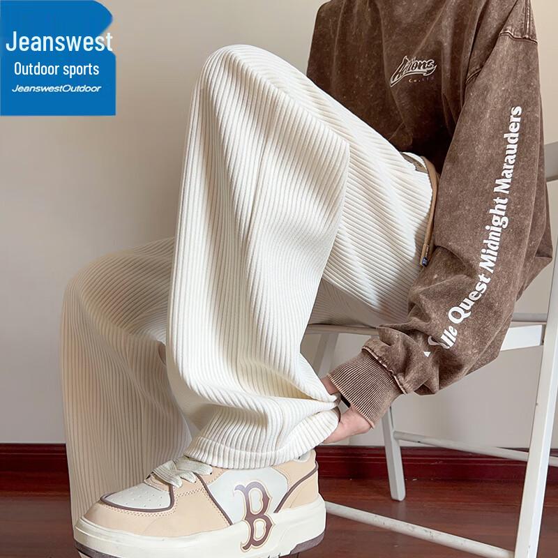 Jeanswest Men's Corduroy Straight-Leg Casual Pants