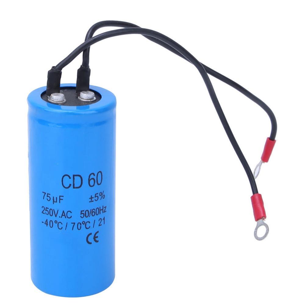 250V AC AC Motor Capacitor Round Shape Running Capacitor Durable CD60 Capacitor Air Compressor
